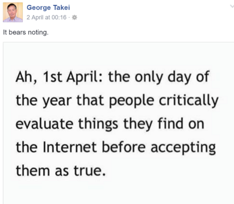 George Takei - 1st April